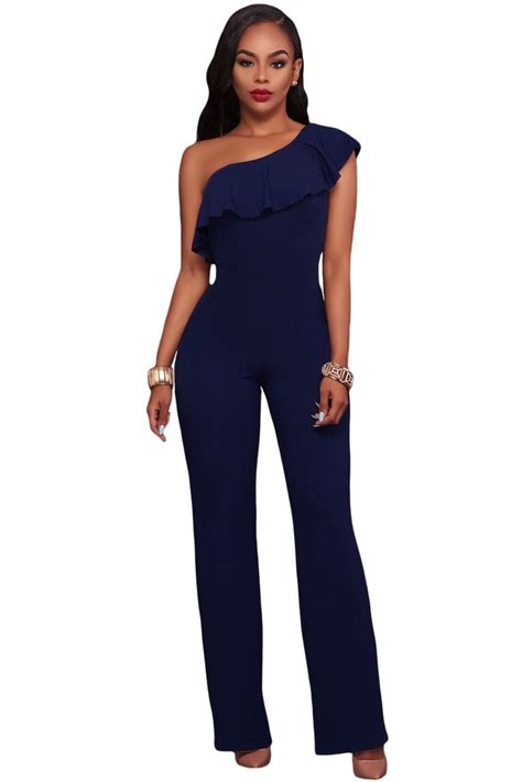 navy blue formal jumpsuit.